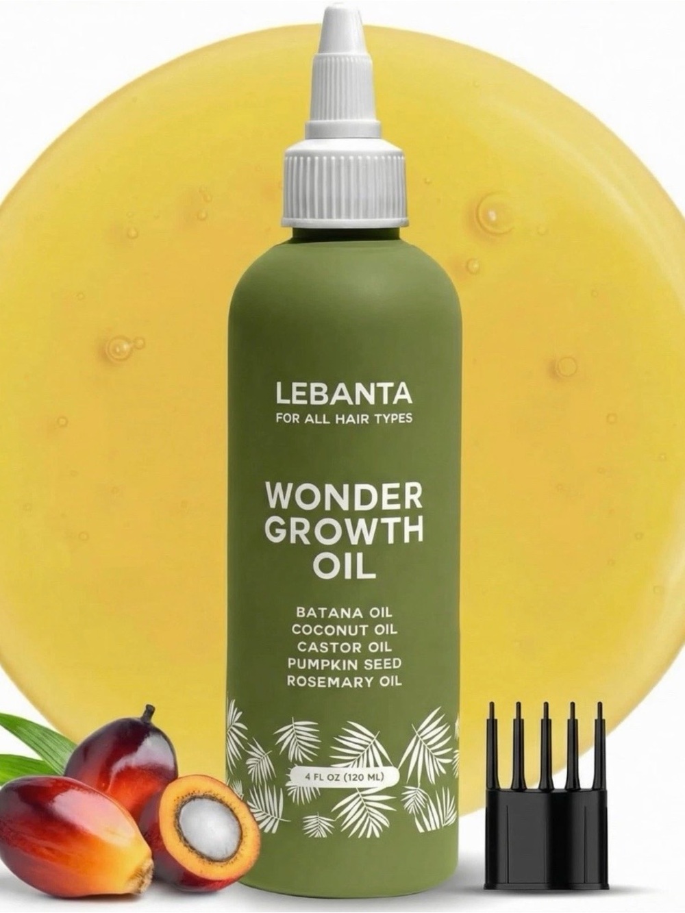 LEBANTA Wonder Growth Oil 4 fl oz ~ Stimulate Hair Growth & Nourish Hair